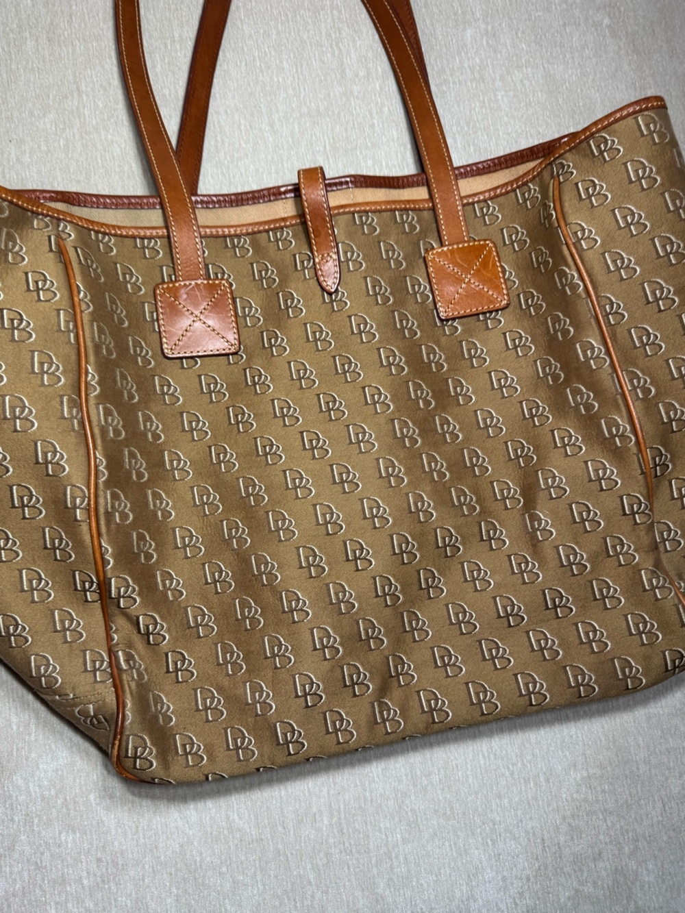 Vintage Dooney & Burke Monogrammed Tote - Picture 6 of 12